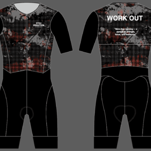 WORK OUT SEPARATE ONE-PIECE.(GRAPHIC RED)